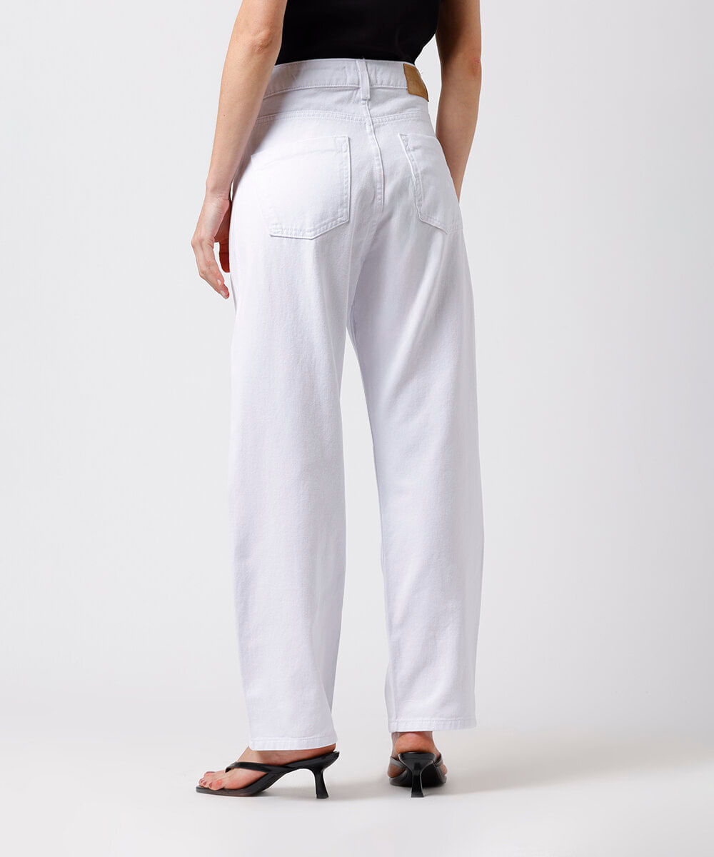 calça de sarja copenhagen petit mais curta mindset - branco