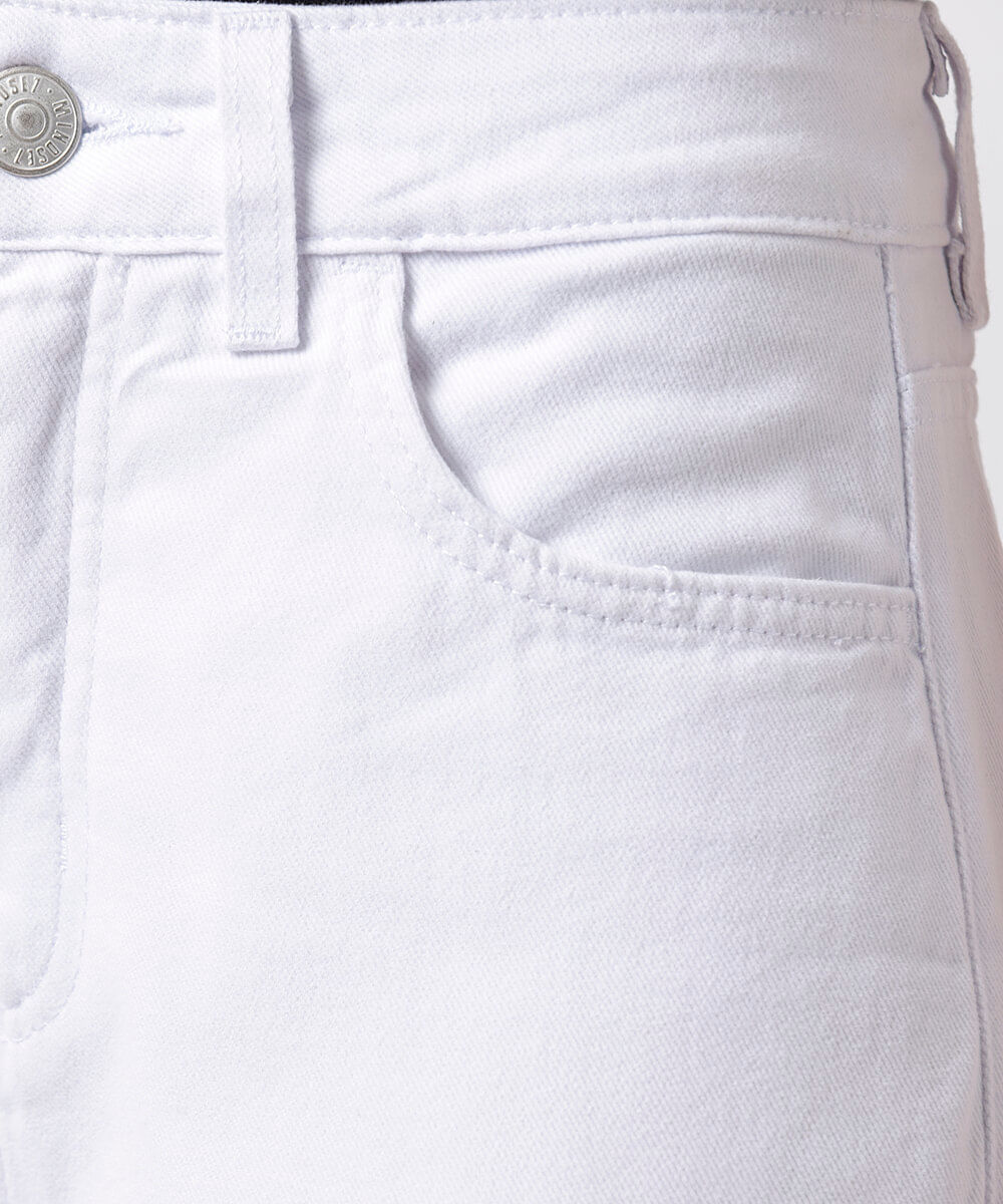 calça de sarja copenhagen petit mais curta mindset - branco