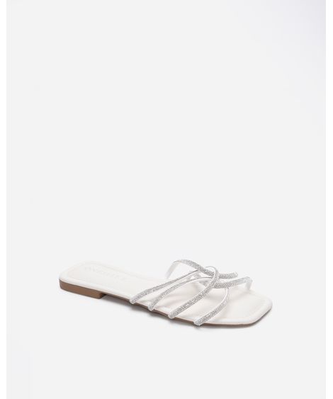 rasteirinha tiras finas com brilhos oneself off white