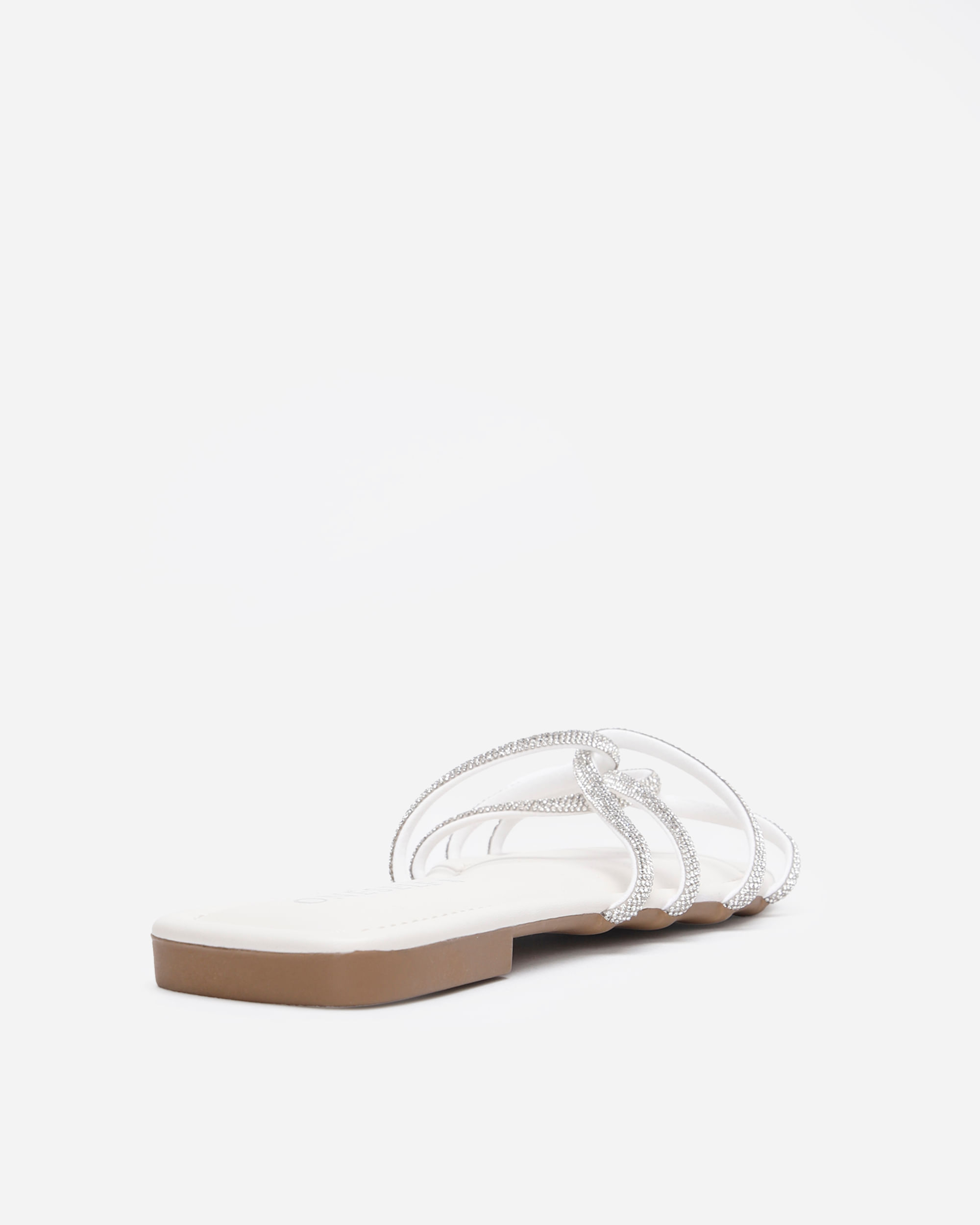rasteirinha tiras finas com brilhos oneself off white