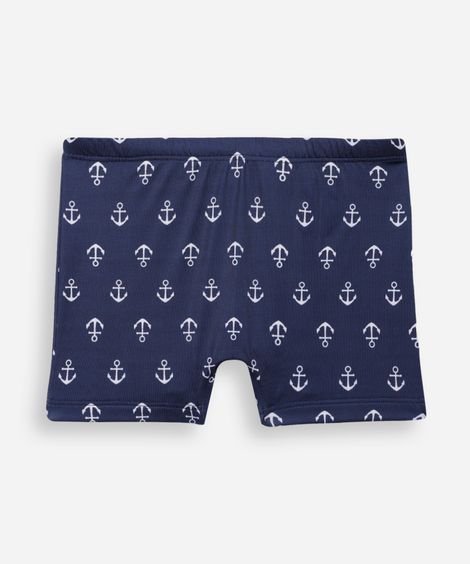 sunga boxer infantil âncoras azul