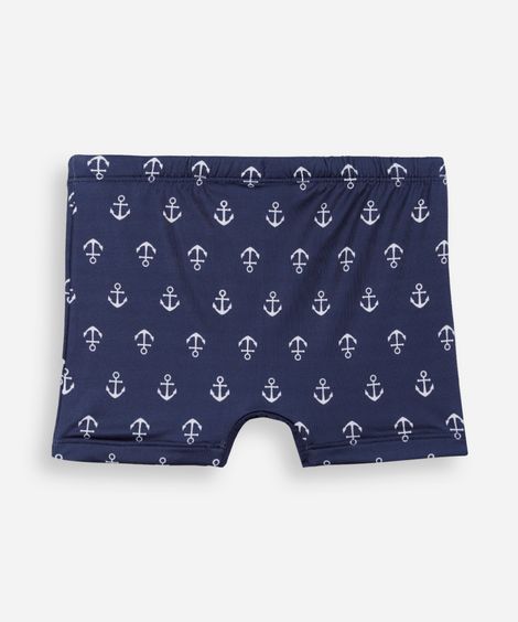 sunga boxer infantil âncoras azul