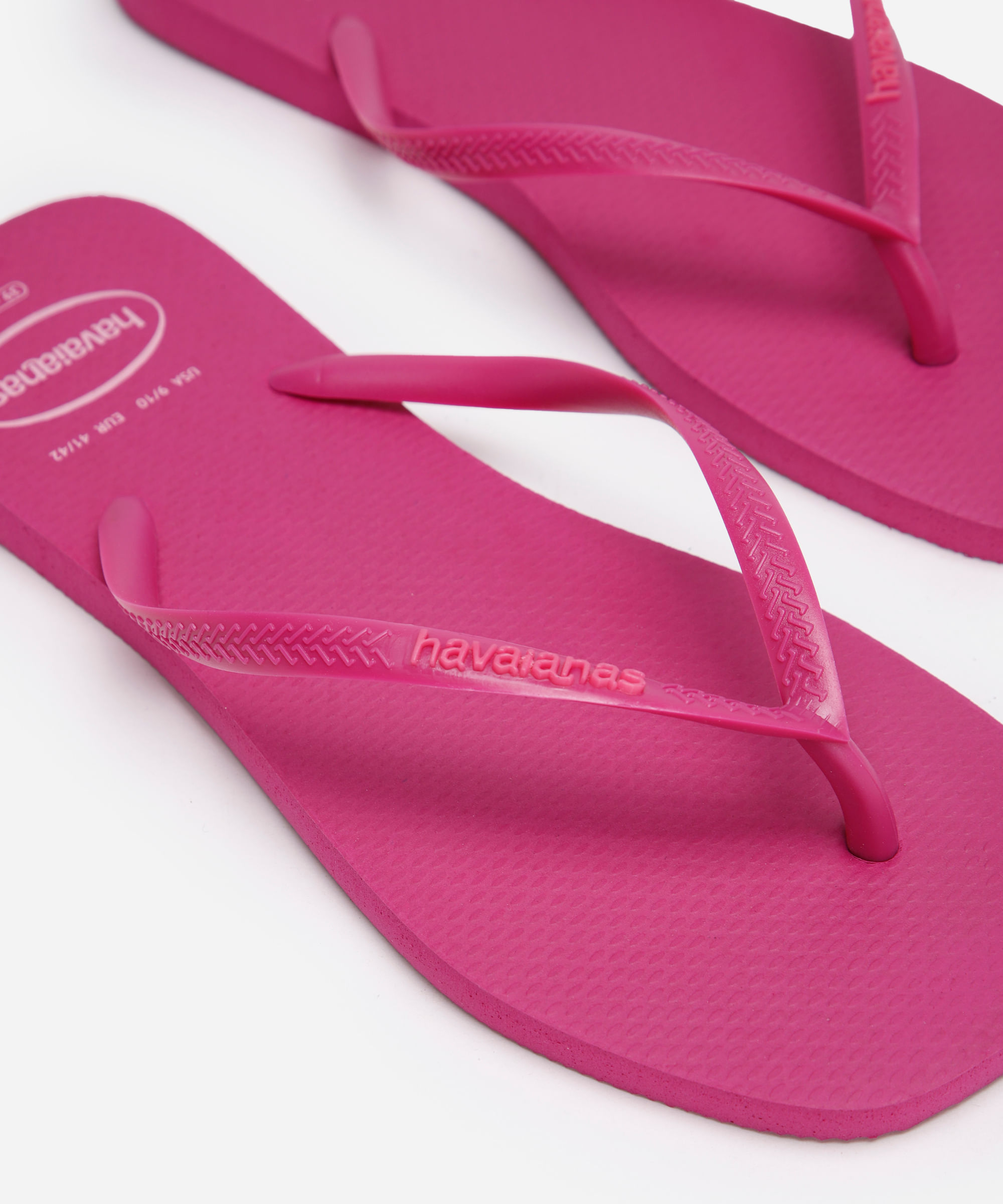 chinelo havaianas slim square rosa