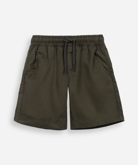 bermuda infantil de sarja cós elástico verde