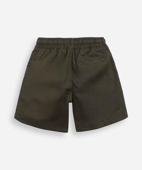 bermuda infantil de sarja cós elástico verde