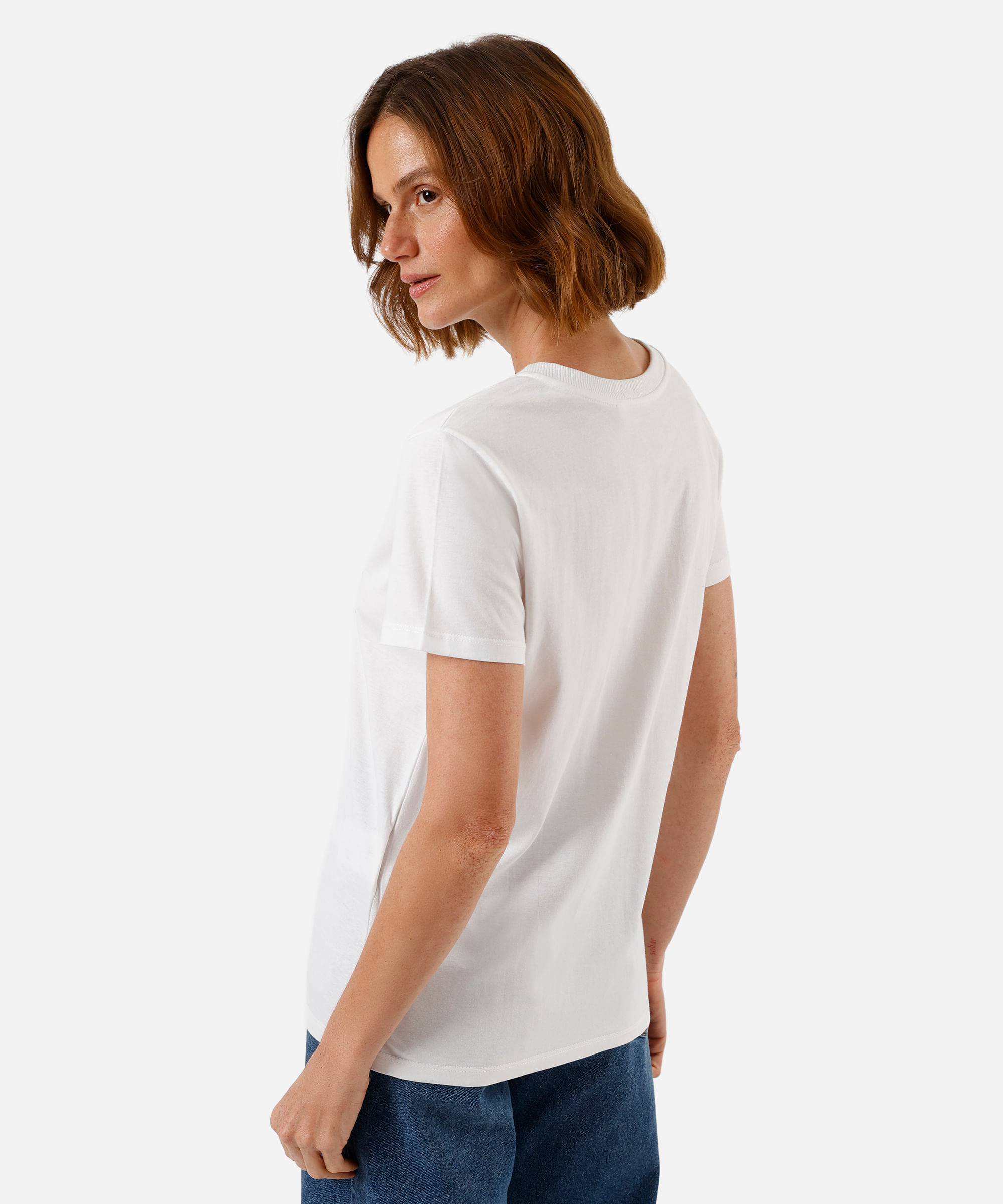 camiseta feminina de algodão snoopy com brilhos off white