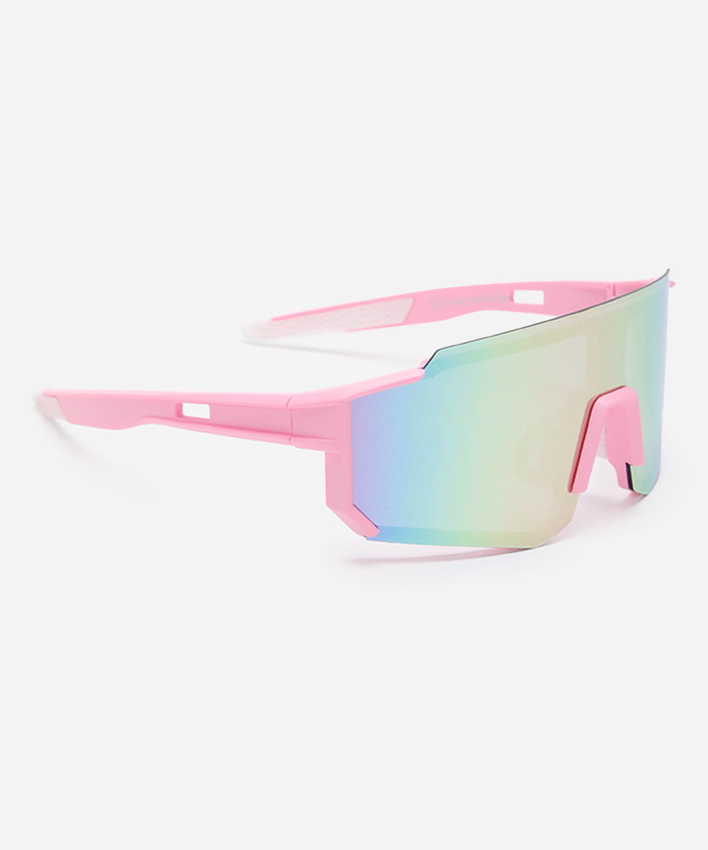 óculos de sol esportivo rosa