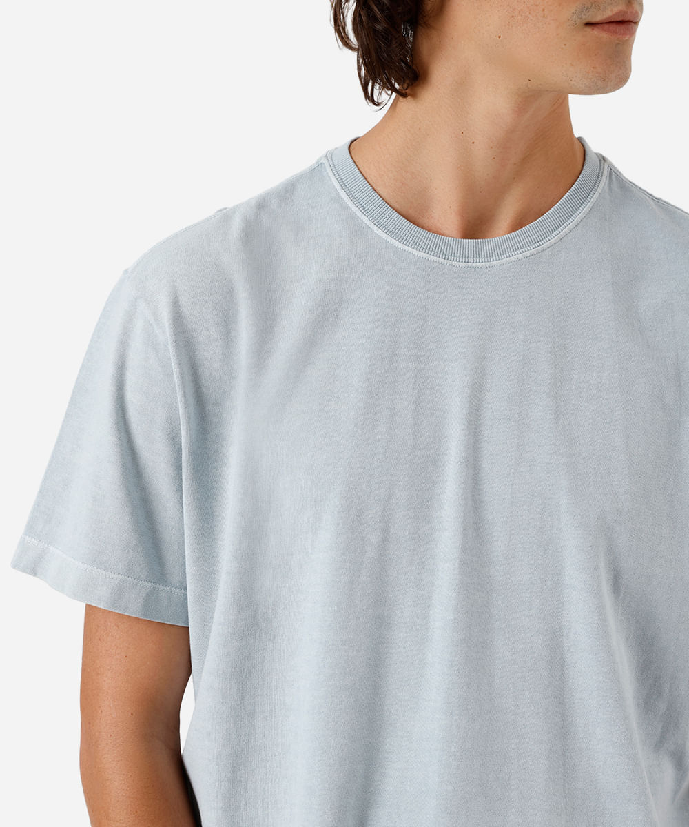 camiseta box masculina de algodão estonada azul