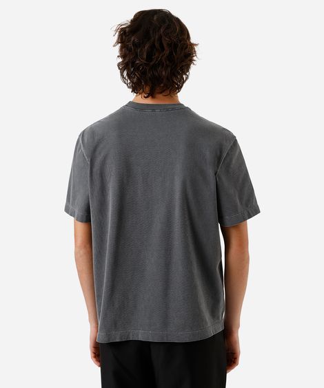 camiseta box masculina de algodão estonada preta