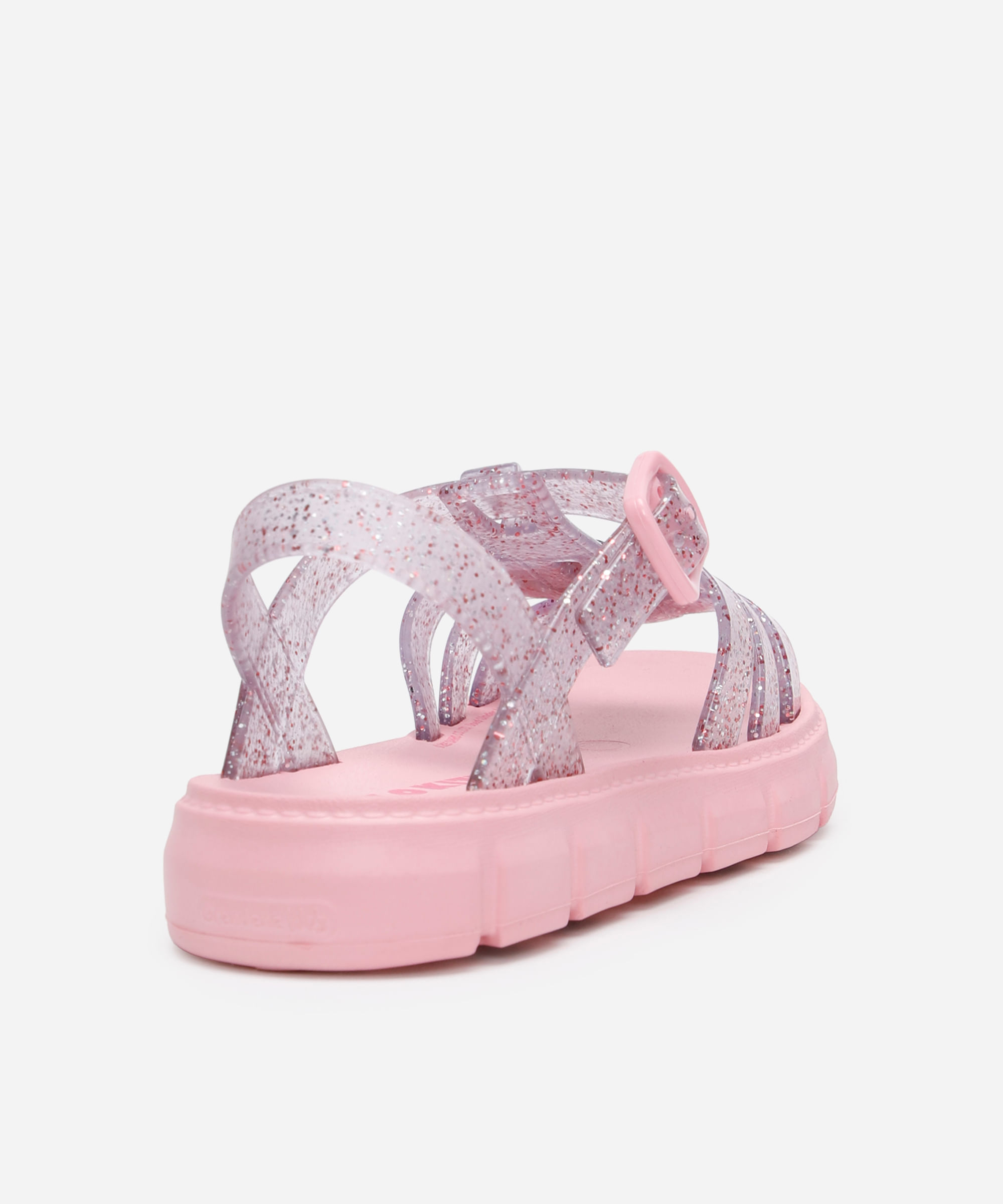 sandália infantil hello kitty com glitter grendene rosa