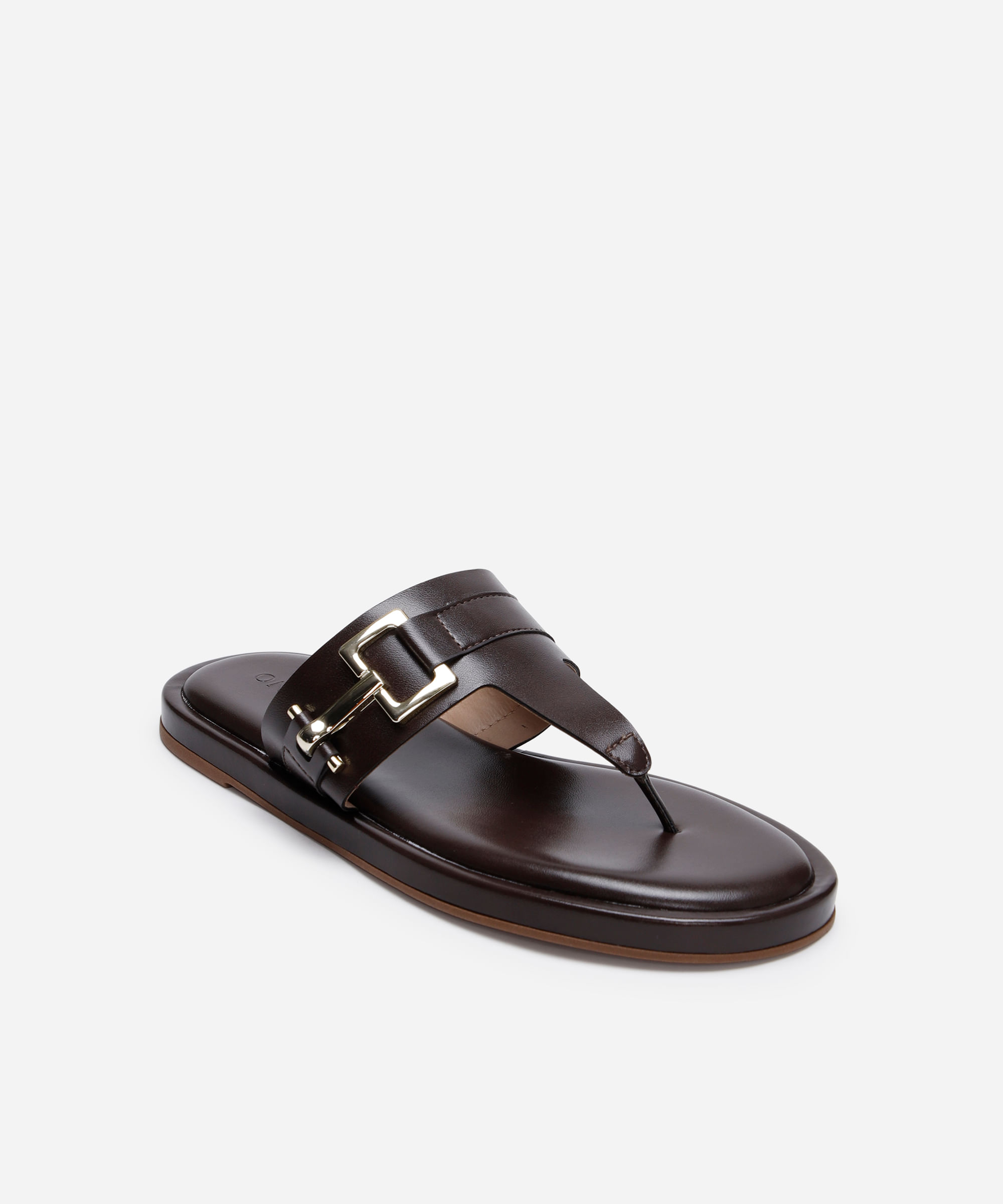 rasteirinha com fivela oneself marrom