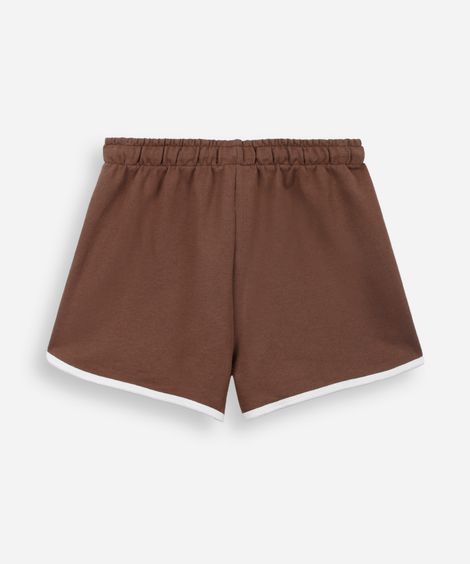 short juvenil moletinho los angeles marrom