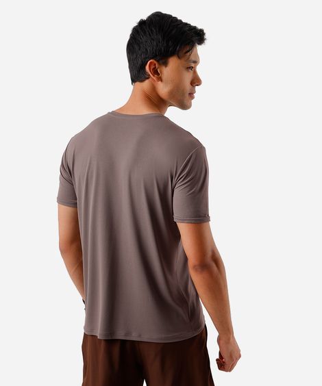 camiseta esportiva masculina de poliamida marrom