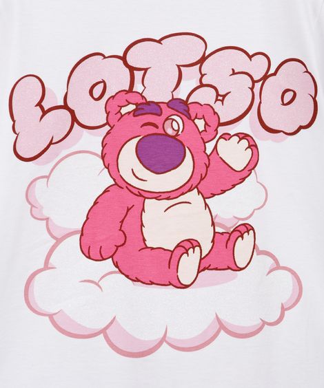 pijama curto infantil lotso off white