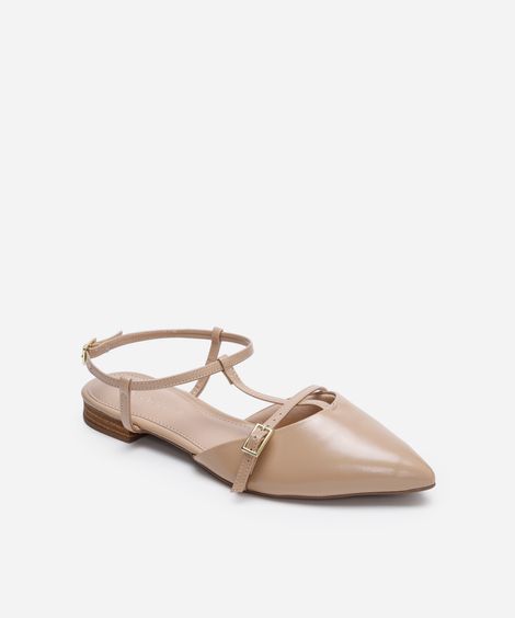 sapatilha bico fino oneself bege