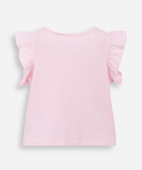 blusa infantil de algodão cerejas rosa