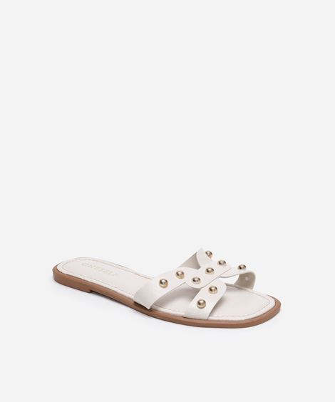 rasteirinha com recortes e tachas oneself off white