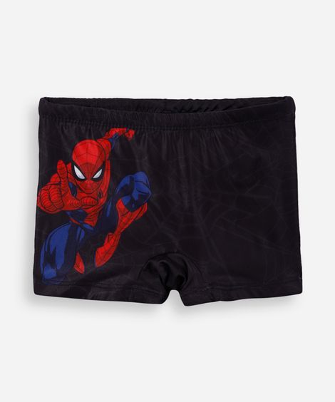 sunga boxer infantil homem aranha preta