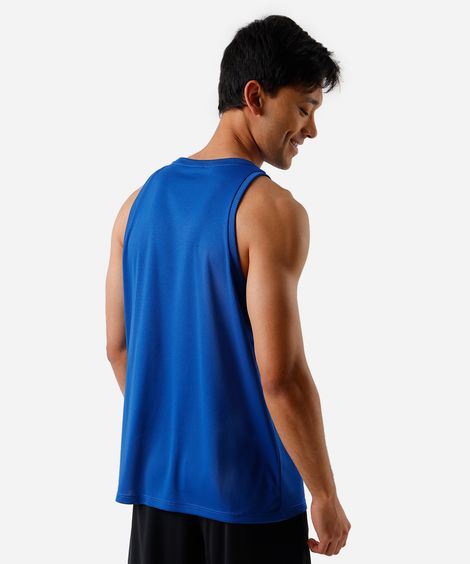 regata esportiva masculina texturizada azul