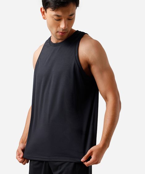 regata esportiva masculina texturizada preta