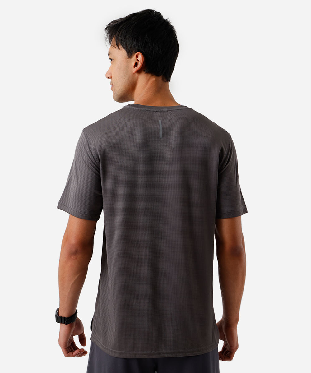 camiseta masculina quadriculada esportiva ace marrom