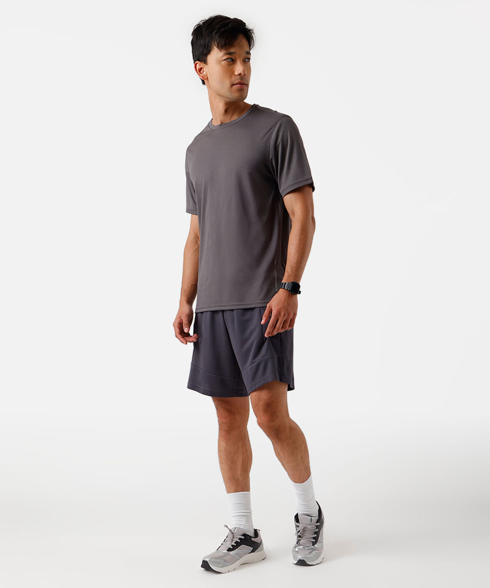 camiseta masculina quadriculada esportiva ace marrom