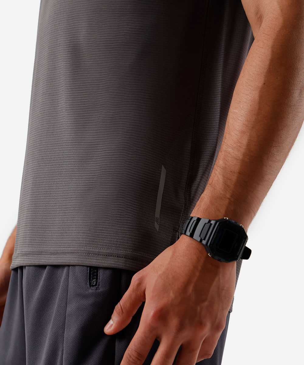 camiseta masculina quadriculada esportiva ace marrom