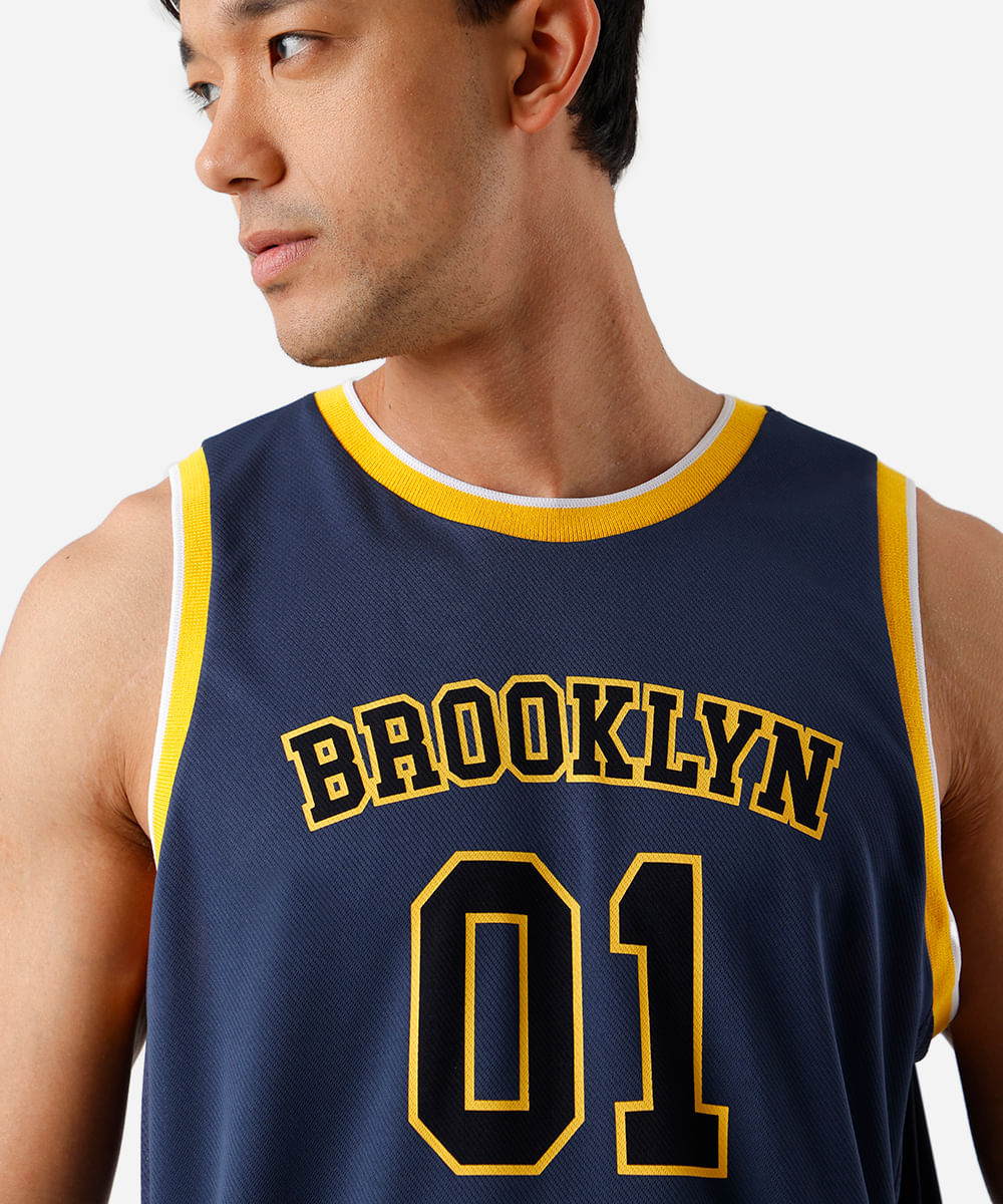regata basquete masculina esportiva ace brooklyn azul