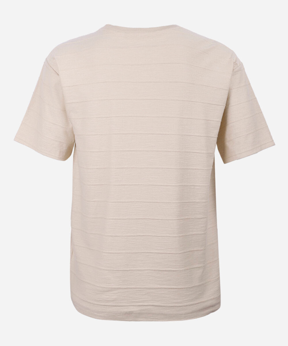 camiseta comfort juvenil de algodão manga curta bege
