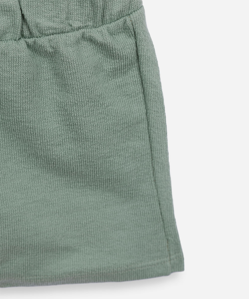 conjunto curto infantil de algodão jacaré verde