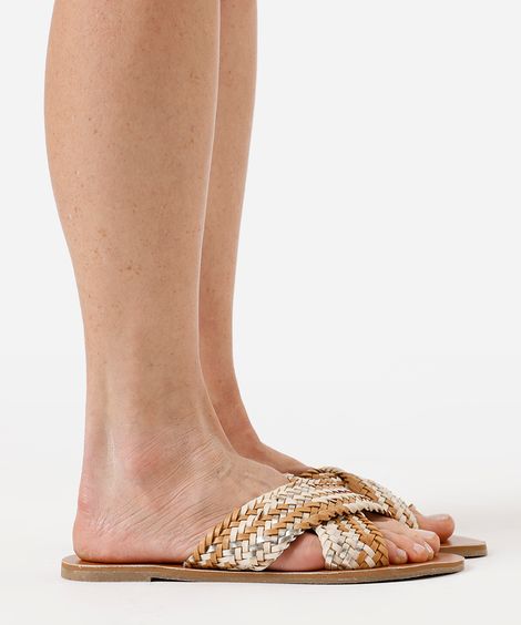 rasteirinha bico redondo tressê oneself colorida