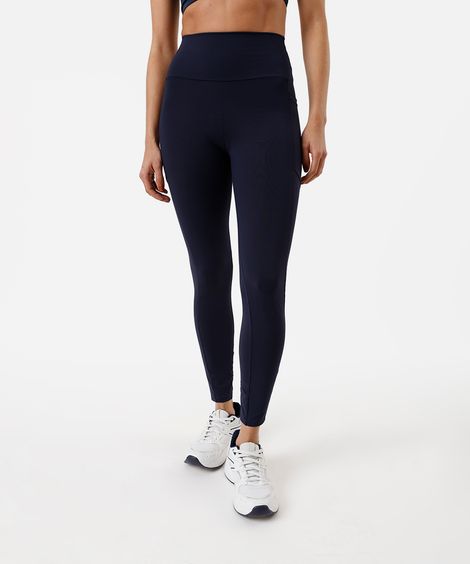 calça legging feminina esportiva com bolso azul