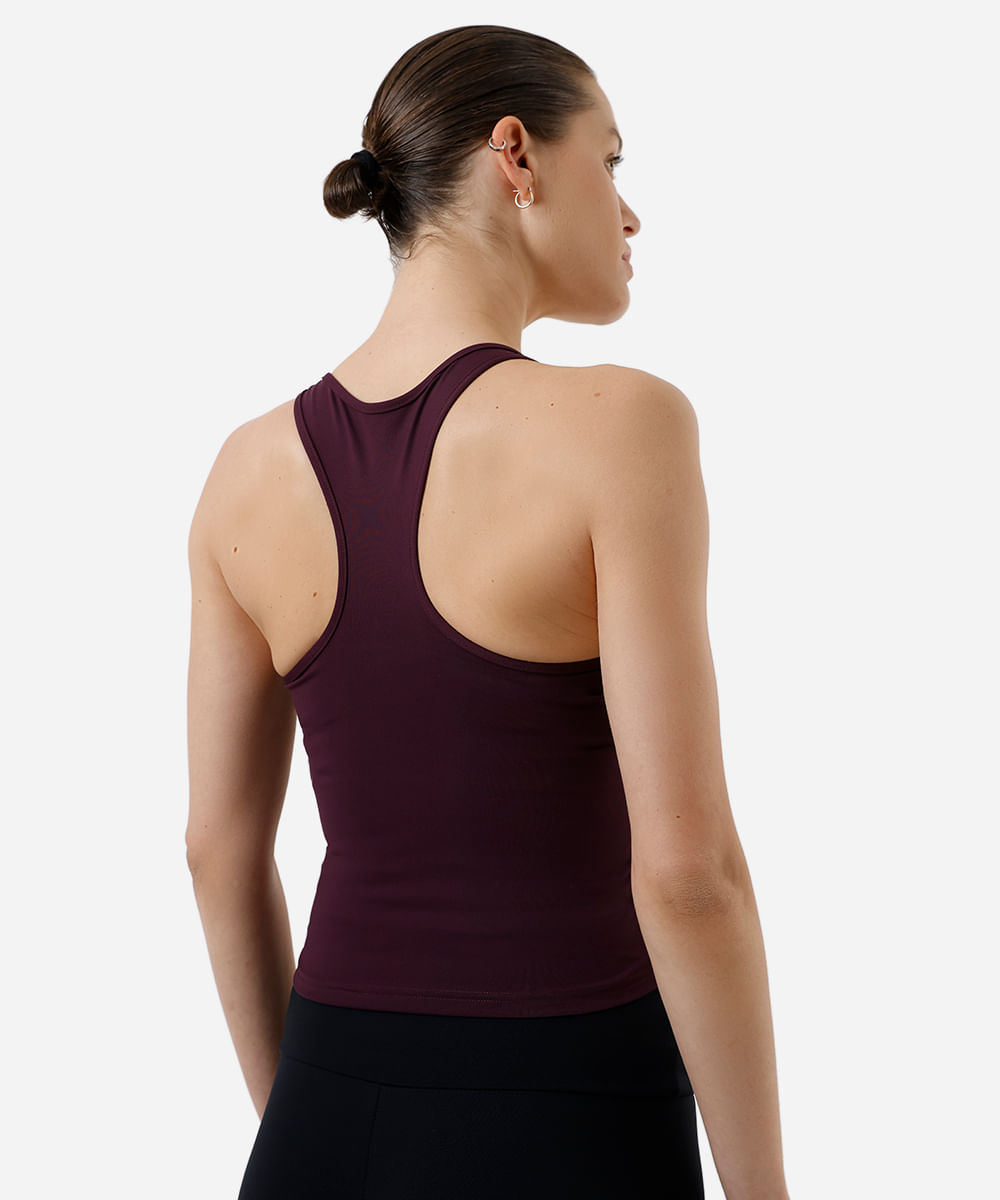 cropped nadador feminino esportivo roxo