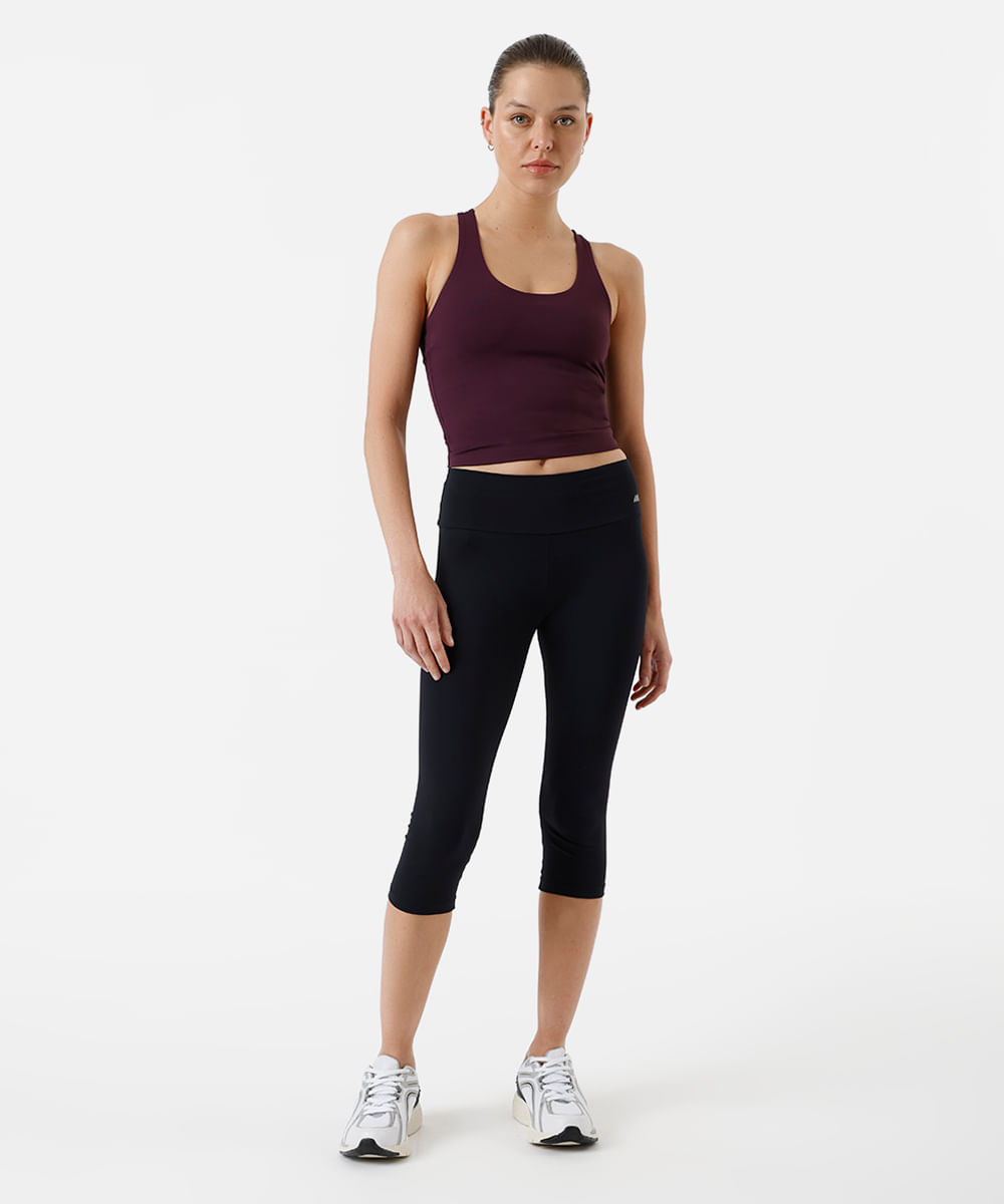 cropped nadador feminino esportivo roxo