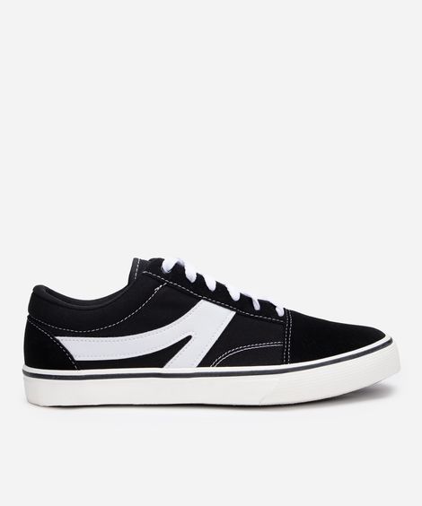 tênis casual com recorte ace preto