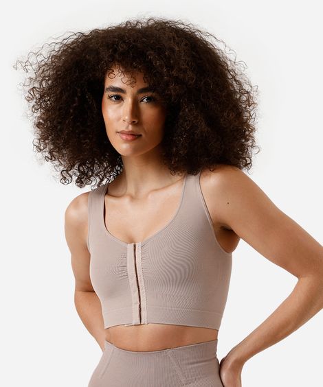 sutiã modelador cropped plié bege