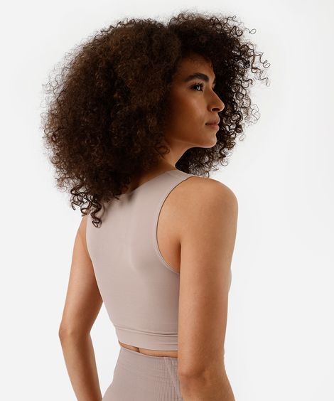 sutiã modelador cropped plié bege