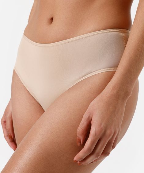 calcinha caleçon feminina delrio bege