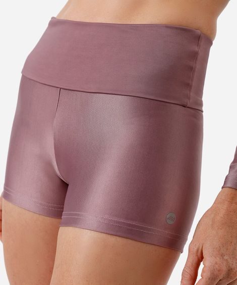 short feminino esportivo cós ajustável - rosê