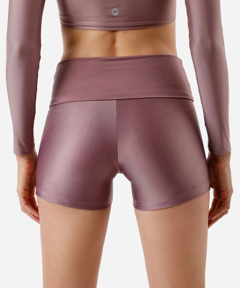 short feminino esportivo cós ajustável - rosê