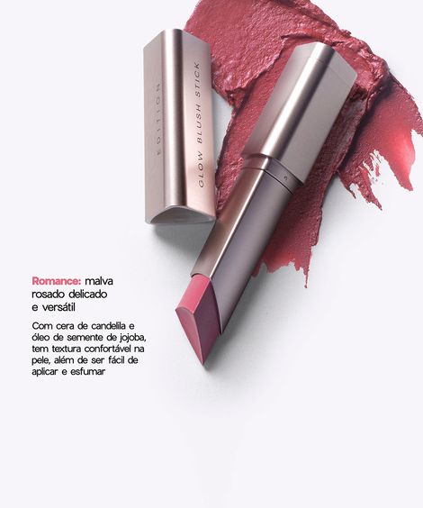 blush bastão océane glow blush stick edition romance