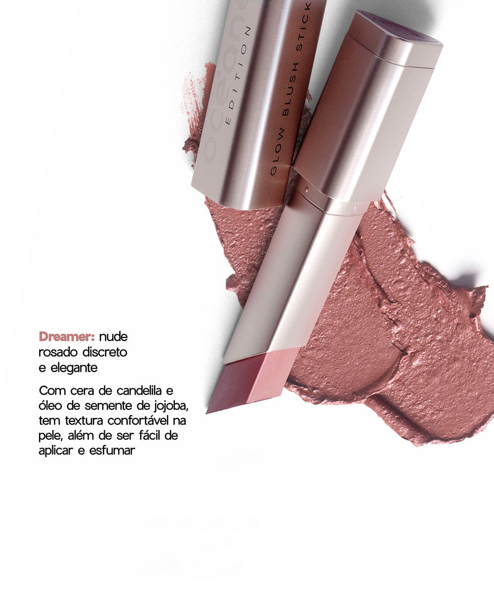 blush bastão océane glow blush stick edition dreamer