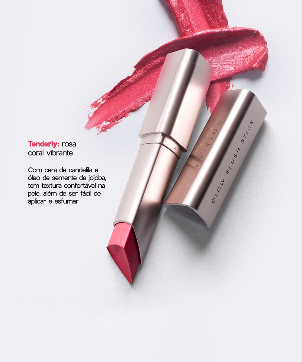 blush bastão océane glow blush stick edition tenderly