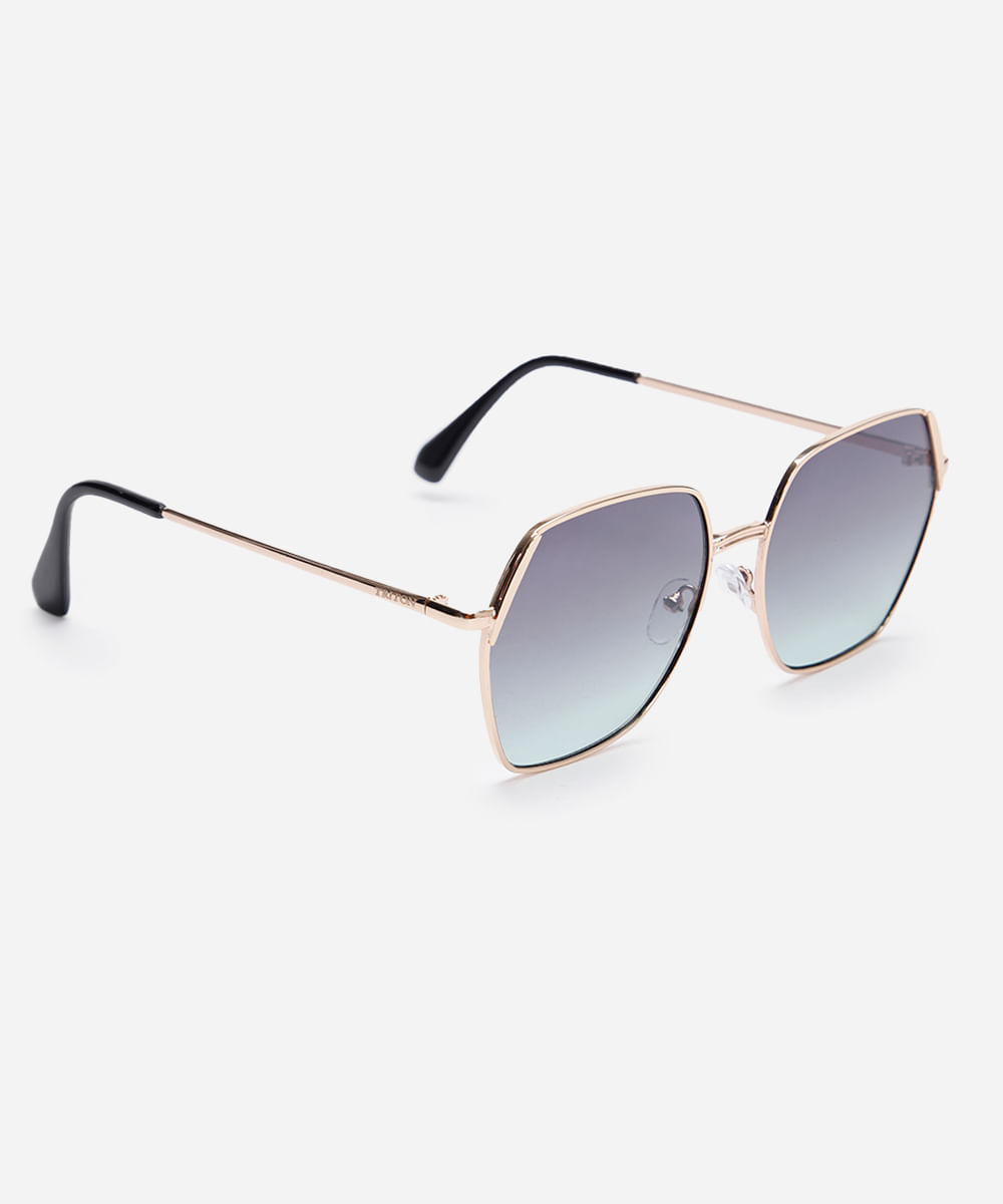 óculos de sol quadrado triton dourado