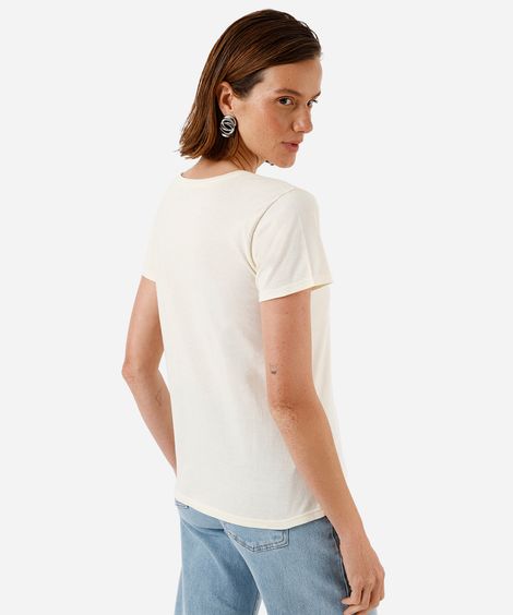 camiseta feminina de algodão gatinhos monday mornings bege