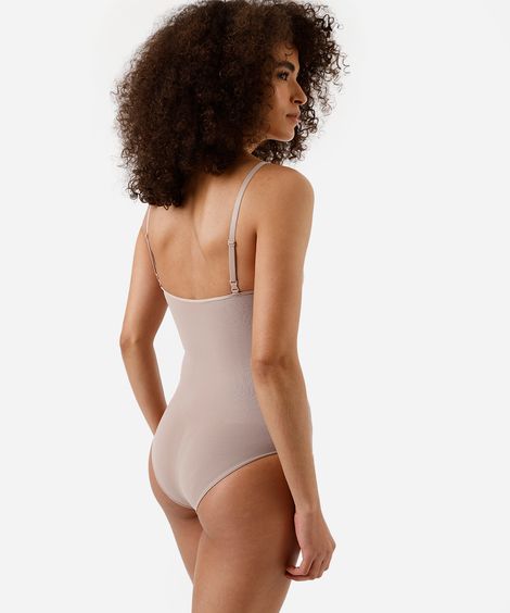body modelador feminino plié bege