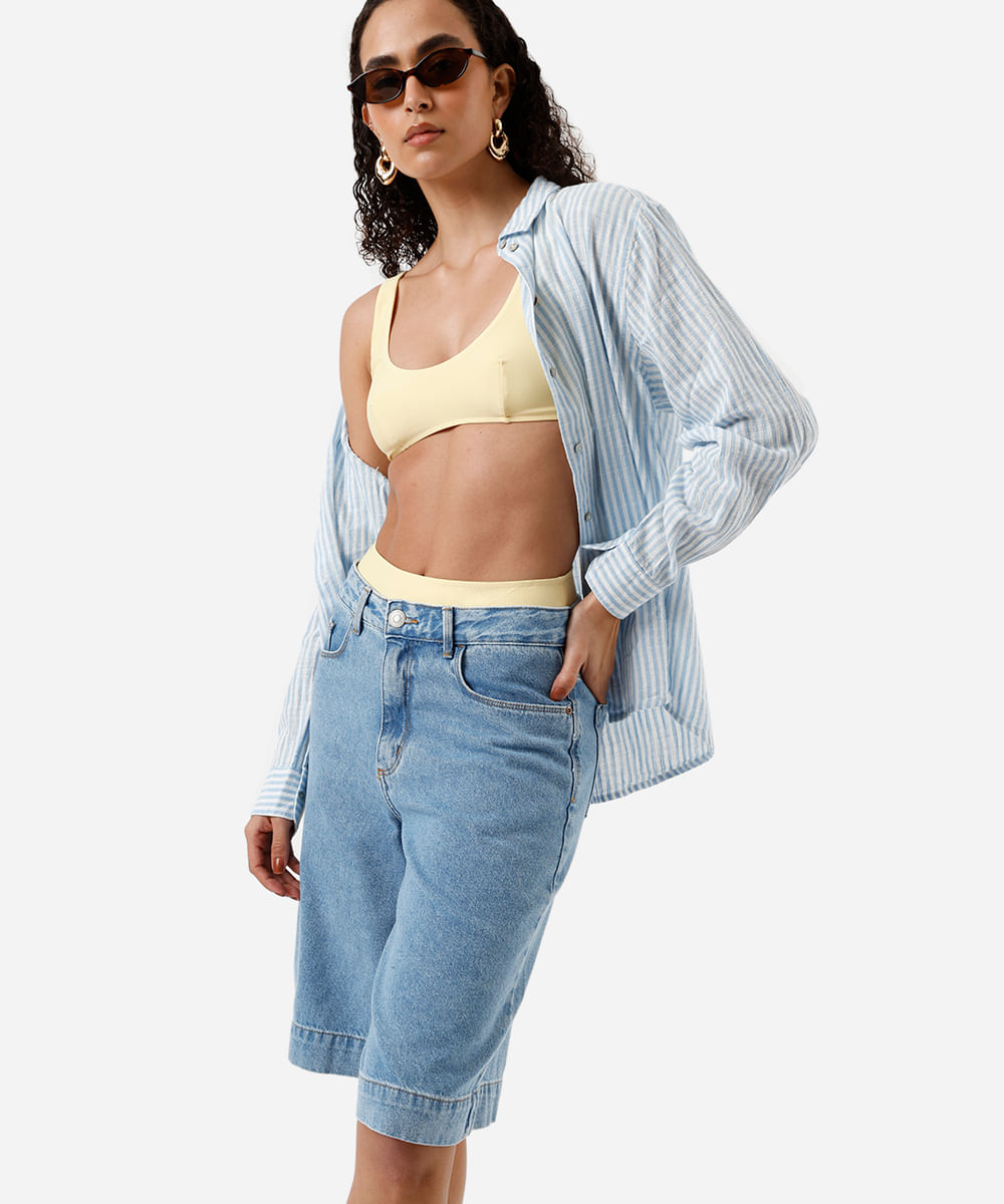 biquíni calcinha hot pant amarelo
