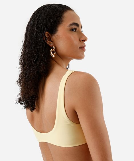 biquíni top triângulo amarelo