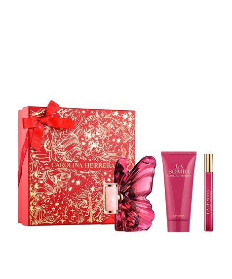 kit perfume feminino carolina herrera la bomba eau de parfum 10ml e 80ml creme corporal 100ml
