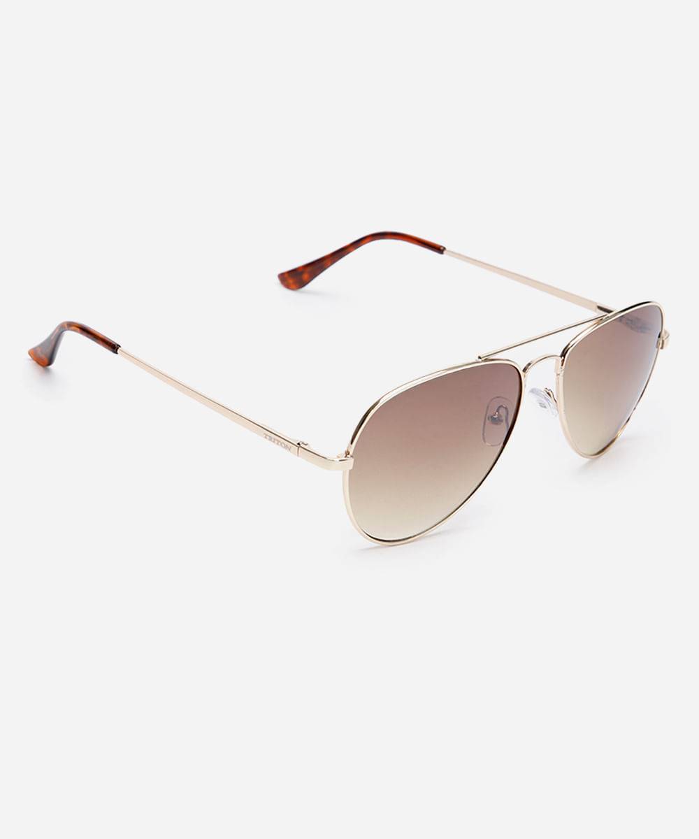 óculos de sol aviador triton unissex dourado